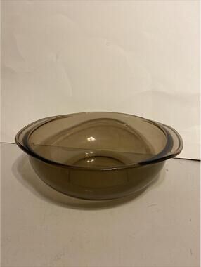 Pyrex Amber Brown 2 qt Glass Serving Bowl Casserole Dish #024 No Lid